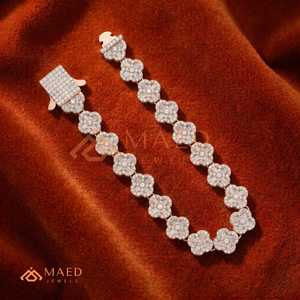 Pulsera de Cadena Fina con Moissanita en Oro Rosa, Estilo Manhattan, Nueva York, para Uso Diario, Fiestas, Bodas, Regalo - Product Image 2