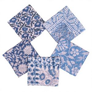 Bandanas en coton écologique à motifs imprimés, foulards bohèmes pour femmes, hommes et enfants, accessoires pour poignets - Product Image 1