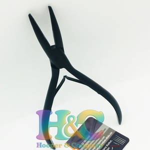 HOOPER COMPANY Nuevas Pinzas de Acero Inoxidable para Extensiones de Cabello con Queratina, Mango Blanco, Pinza para Remover Cinta Adhesiva, Diseño Personalizado con Logotipo - Product Image 2
