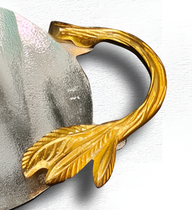 Nouveauté Plateau de service écologique en aluminium gaufré avec poignée en métal Plats et assiettes dernier cri - Product Image 6