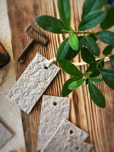 New Minimalist <b>Paper</b> Swing Tags with Jute Rope Eco-Friendly Luxury Clothing Tags Customized Style and Natural String <b>Handmade</b> - Product Image 1