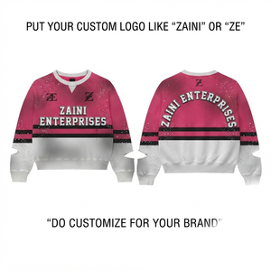 ZAINI <b>Men's</b> 380 GSM 100% Cotton French Terry Acid Wash Winter Streetwear <b>Sweatshirt</b> Light <b>Grey</b> Custom DTG Print OEM Label - Product Image 1