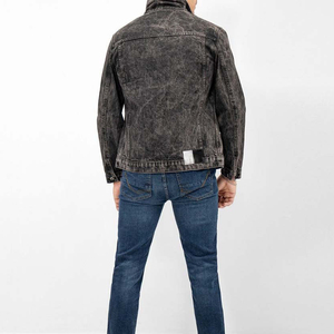 Chaqueta de invierno de mezclilla de algodón de alta calidad para hombre, ropa masculina, chaquetas de mezclilla teñidas lisas para hombre - Product Image 2
