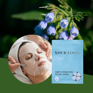Masque facial hydratant pour peaux sèches et sensibles à l'aloe vera et au concombre, masque en tissu apaisant, marque privée, vente en gros, OEM, ODM, cosmétique - Product Image 1