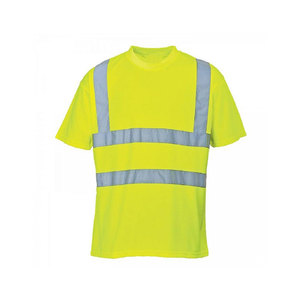 Camiseta de alta visibilidad con cinta reflectante, camiseta de trabajo, camisetas de seguridad para trabajadores de la construcción. - Product Image 3