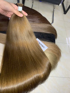 Venta caliente Super doble dibujado extensiones de cabello vietnamita de alta calidad liso y brillante cabello a granel en todos los colores - Product Image 5