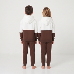 Conjunto de Chándal con Capucha Bicolor para Niños y Niñas, Sudadera y Pantalones Deportivos con Bloques de Color, Ropa Deportiva Informal a Juego, Venta al por Mayor - Product Image 2