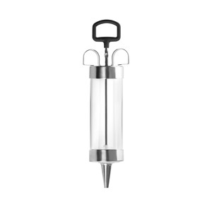 Pistola per decorare torte con corpo trasparente e punta in acciaio inossidabile per glassa e decorazioni - Product Image 1