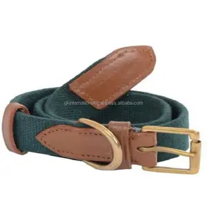 Ecofriendly Handmade Adjustable Dog Collar made from 100% canvas with chemical free leather pet collar handstitched