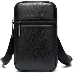 Sac bandoulière unisexe en cuir véritable avec fermeture éclair, sangle amovible, style vintage, couleur personnalisable, durable, capacité 20-36L - Product Image 3