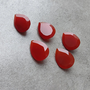 Ónix Rojo Natural, Corte Facetado en Forma de Pera, Calibrado, Piedra Preciosa Natural Suelta al por Mayor - Product Image 3