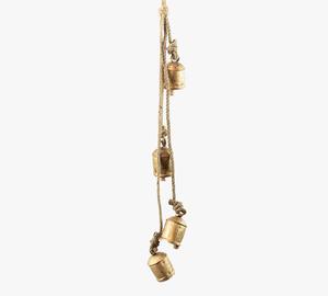 กระดิ่งลมทองเหลืองทรงปิรามิดพร้อมระฆัง งานฝีมือตกแต่งสไตล์ดั้งเดิม - Product Image 3