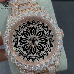 Charm Jewells Luxury Women's Stainless Steel <b>Watch</b> Round Case 38mm Analog Quartz Sapphire Crystal Folding Clasp - Product Image 4