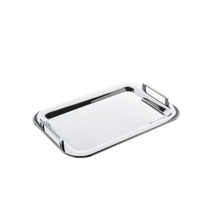 Bandeja de servir de acero inoxidable martillado con asas, bandeja rectangular decorativa para comida, para hoteles, restaurantes, catering y bodas - Product Image 5
