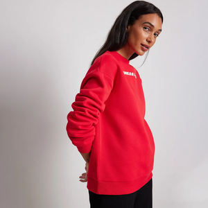 Sudadera Oversize para Mujer, 100% Algodón, con Logo Personalizado, Cuello Redondo, Estilo Urbano, Sudadera Blanca al por Mayor, Sudadera Personalizada para Mujer - Product Image 4