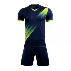 Conjunto de Camiseta de Fútbol para Hombre, Cuello en V, Manga Corta, Color Degradado, Poliéster que Absorbe la Humedad, Uniforme Deportivo para Todas las Temporadas - Product Image 1