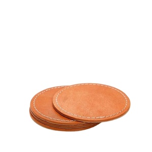 Standard Quality Leather Coaster Set and Unique <b>Promotional</b> New Design Home Decorative PU Leather Hot Drink Coasters With Sale - Product Image 1
