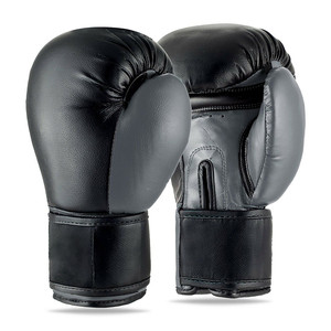 Gants de boxe et MMA en cuir de vachette 12 oz avec logo personnalisé, respirants, légers, équipement d'entraînement avec fermeture à lacets au poignet - Product Image 1