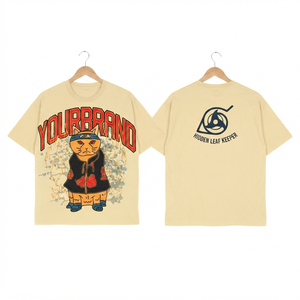 เสื้อยืดเจอร์ซีย์พรีเมียม ผ้าฝ้าย 100% 220 GSM สำหรับผู้ชาย แบบเรียบ สีครีม เนื้อนุ่ม ระบายอากาศได้ดี รับสกรีน พิมพ์ลาย ปัก งาน DTF รับผลิตแบบ OEM - Product Image 1