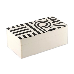 Boîte à bijoux en résine de haute qualité pour la décoration intérieure indienne, design géométrique unique pour la vaisselle, en papier pour les intérieurs de maison - Product Image 3