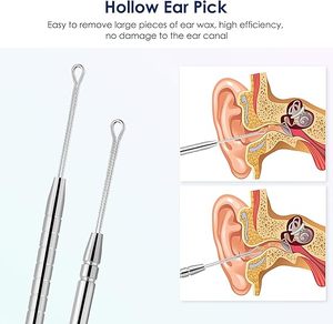 Ear Wax <b>Removal</b> Kit Ear Cleaning <b>Tool</b> Set with a Cleaning Brush and Storage Box Ear Cleaning <b>Tools</b> Best Quality 6 Pcs Set - Product Image 2