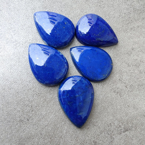 Cabochon en lapis-lazuli naturel, taille poire, pierre précieuse calibrée, pour la fabrication de bijoux, toutes tailles disponibles - Product Image 6