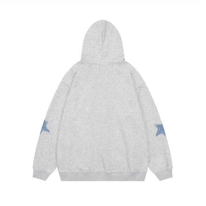 เสื้อฮู้ดแบบสวม Unisex ทรงโอเวอร์ไซส์ ผ้าถักลำลอง มีกระเป๋า ดีไซน์สำหรับฤดูหนาว แขนเสื้อปกติ ทรงพอดีตัว ผ้าฝ้ายสีพื้น - Product Image 2