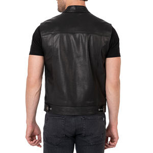 Best Style Genuine Leather <b>Vests</b> for Men High Quality Breathable Motorcycle Biker Outerwear Custom Logo Fashionable Winter - Product Image 1