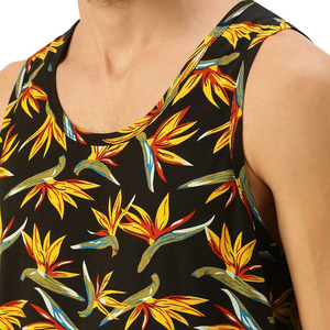 Débardeur côtelé personnalisé pour homme, anti-boulochage, séchage rapide, protection UV, style vintage, en soie/coton, col rond, couleurs personnalisables - Product Image 6