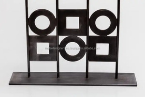 <b>Black</b> Wrought Iron 4-Arm Heavy <b>Candlestick</b> Holder Hand Forged Metal Decorative Holder for Home and Gifts - Product Image 4