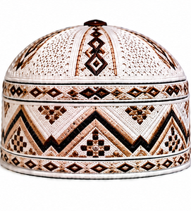 Chapeau de prière musulman classique brodé en coton et polyester pour hommes, respirant, écologique, confortable, style Kufi, vente en gros - Product Image 2