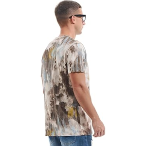 T-shirt col rond pour homme – T-shirt décontracté à coupe ajustée avec imprimé graphique, manches courtes, streetwear élégant pour homme - Product Image 2