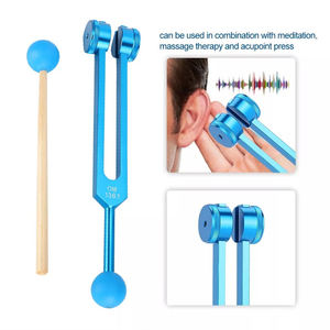 ZYDAR SPORTS Diapason bleu OM 136,1 Hz avec poids réglable, marteau en caoutchouc, pour thérapie sonore, modèle de fabrication sur mesure - Product Image 3