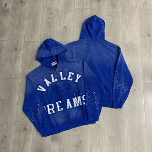 Sudadera con Capucha Personalizada para Hombre, Color Caqui, con Cierre, de Algodón Estampado, Corte Regular, Estilo Casual Urbano, Otoño Invierno, Fabricante OEM ODM - Product Image 4