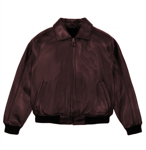 Blouson bomber en cuir PU pour homme, col rabattu, fermeture éclair, couleur unie, style décontracté, pour l'automne - Product Image 6