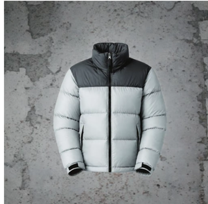 Color Block Puffer <b>Jacket</b> <b>Men</b> Winter <b>Down</b> <b>Filled</b> Zip Front Stand Collar Casual Outerwear Thick Insulated Windproof Coat OEM - Product Image 4