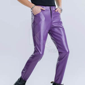 Pantalones de cuero premium para hombre, elegantes, cómodos, de cuero suave, con costuras duraderas, perfectos para uso casual y de fiesta. - Product Image 4