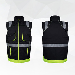 Vêtement de travail, gilet de sécurité réfléchissant avec poches, vêtement de travail haute visibilité, construction de qualité supérieure - Product Image 3