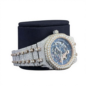 Montre Hip Hop de Luxe Haut de Gamme en Acier Inoxydable avec Diamants Moissanite et Mouvement à Quartz, Très Demandée - Product Image 5