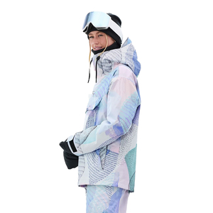 Veste de ski pour femme, imperméable, coupe-vent, isolée, chaude, respirante, avec capuche, pour sports d'hiver, snowboard - Product Image 2