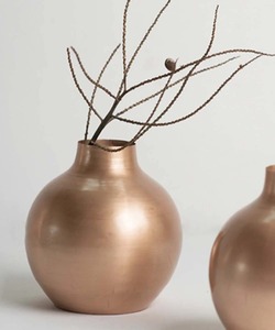 Copper Vase Vintage Style <b>Tall</b> Flared Design Decorative Centerpiece Table Display - Product Image 6