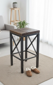 Taburete de Bar Moderno de Madera de Teca Sólida para Exteriores, Directo de Fábrica, para Cafés, Resorts, Villas y Proyectos Hoteleros - Product Image 6