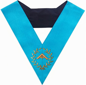 Insignia de Solapa de Oficial de Guardia - Rito Francés Groussier - Cuentas Bordadas a Mano - Diseño Sencillo con Imán - Product Image 1