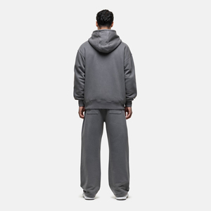 Pantalones Deportivos de Algodón Gris para Hombre, Cintura Elástica con Cordón, Corte Holgado Informal, Pierna Recta, Anti-Pilling, Peso Medio, para Otoño - Product Image 6