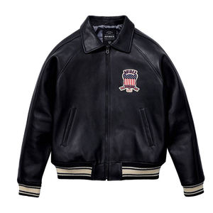 Chaqueta de Cuero Avirex para Hombre, Estilo Bomber, Transpirable, Resistente al Viento, Alta Calidad, Colores Personalizados, Estilo Urbano, Tallas Grandes Disponibles - Product Image 2