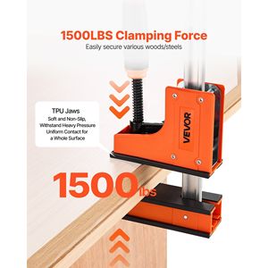 Set di 2 Morsetti a Barra Paralleli da 24 Pollici per Falegnameria, Morsetto a F ad Alta Resistenza con Limite di Carico di 1500 Libbre - Product Image 4