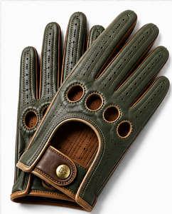 Gants de conduite classiques en cuir pour hommes et femmes, à doigts entiers, compatibles écran tactile, antidérapants, respirants, extensibles, décontractés, de haute qualité - Product Image 6