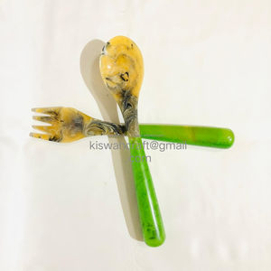 Ensemble de serveurs à salade fantaisie en résine et en corne écologiques, compatibles lave-vaisselle, outils à salade pour la maison et la cuisine - Product Image 6