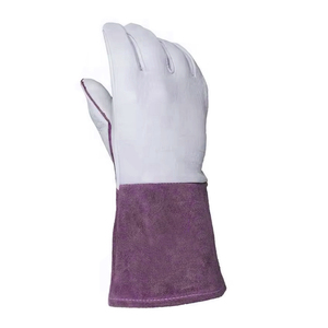 Venta Directa de Fábrica, Guantes de Trabajo de Cuero Vacuno de Dos Capas, Guantes de Soldador Resistentes al Fuego y al Desgaste con Forro de Felpa - Product Image 6