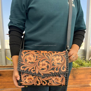 Bolso de mano cruzado de cuero con nuevo diseño para mujer, bolsos de hombro de moda de cuero de vaca genuino de alta calidad - Product Image 2